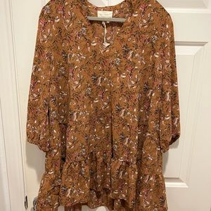 Cute fall mini dress or long top paired over jeans!